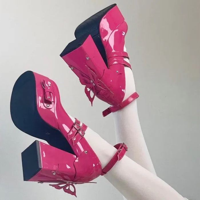 ♡ Butterfly Sketch ♡ - Platform Heels