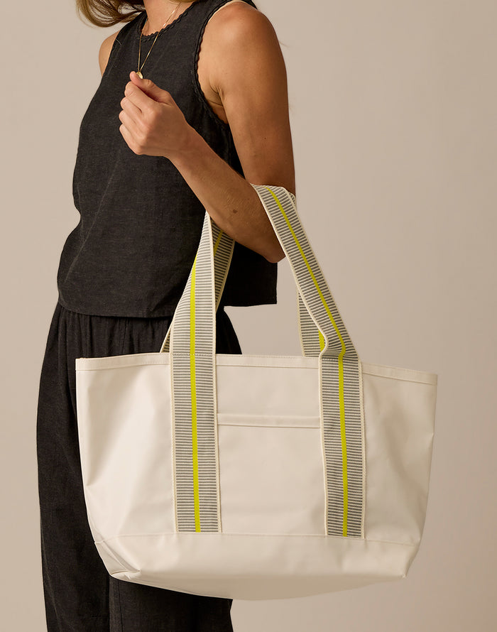 Cabana Tote: Yellow Stripe