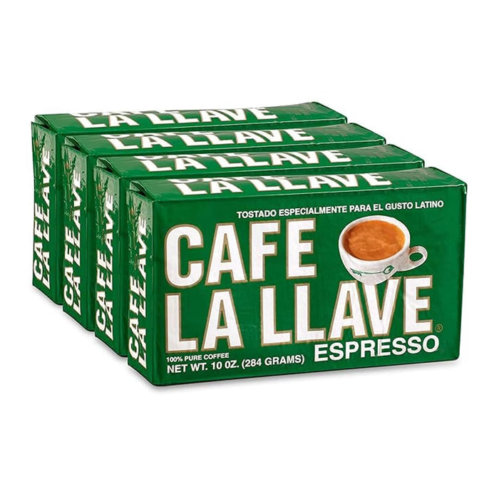 Café La Llave Dark Roast Fine Ground Espresso Coffee - 10 oz - 4 Ct