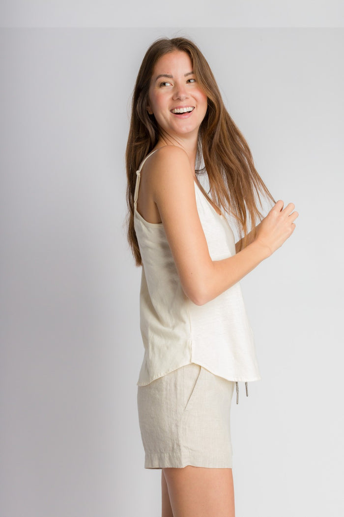 Cami | Women's Anti-Stain Cotton Linen Knit Camisole