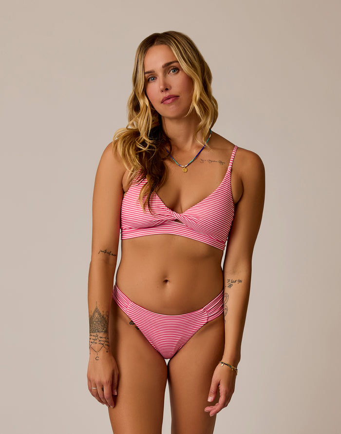 Cardiff Reversible Bottom: Melon Stripe/Watermelon