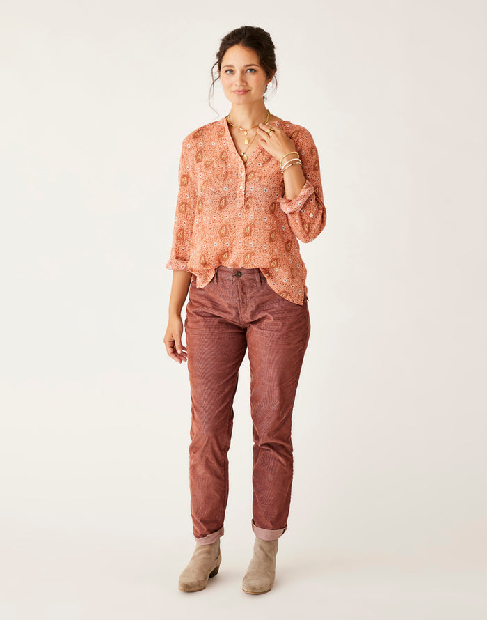 Carson Cord Hi Rise: Chocolate - FINAL SALE