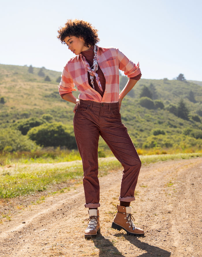 Carson Cord Hi Rise: Chocolate - FINAL SALE