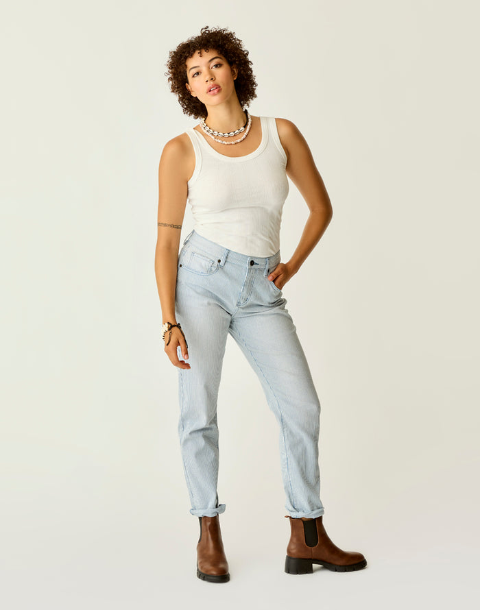 Carson Hi Rise RR Stripe: Indigo Stripe - FINAL SALE