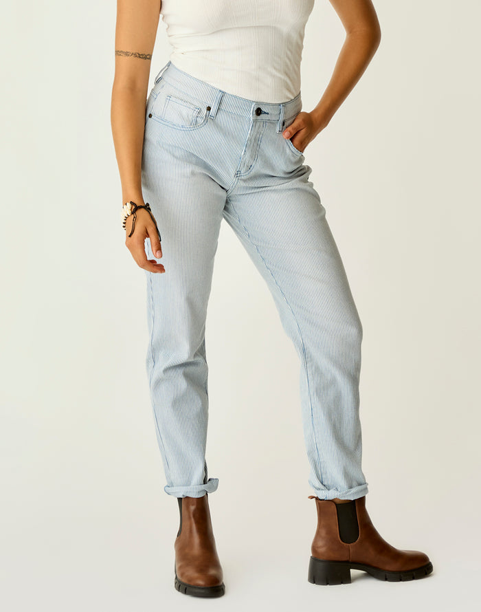 Carson Hi Rise RR Stripe: Indigo Stripe - FINAL SALE