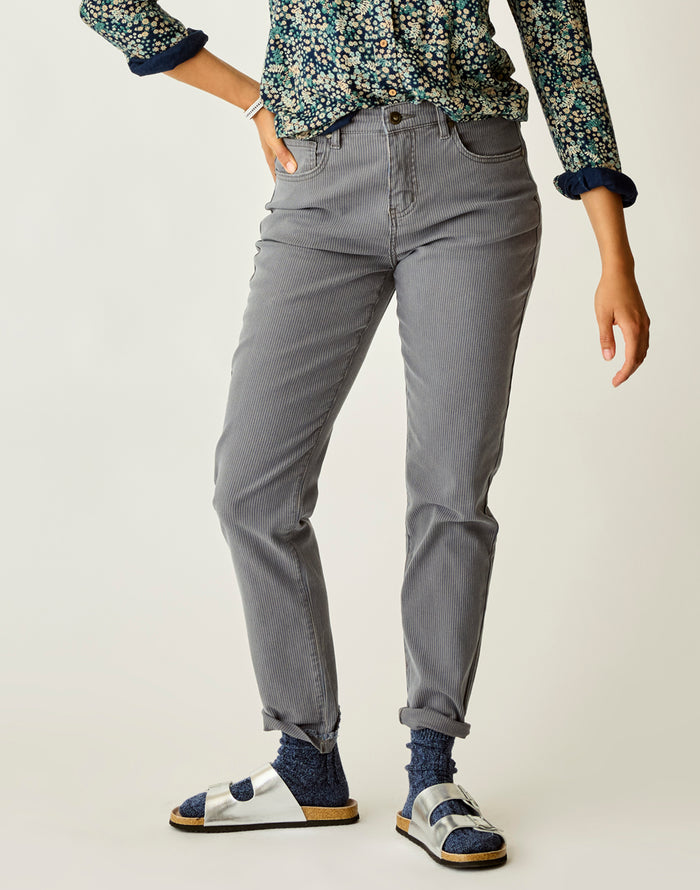 Carson Hi Rise RR Stripe: Pewter Overdye - FINAL SALE
