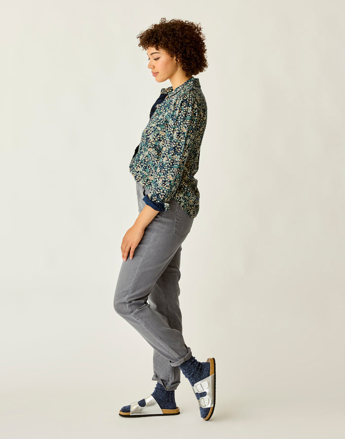 Carson Hi Rise RR Stripe: Pewter Overdye - FINAL SALE