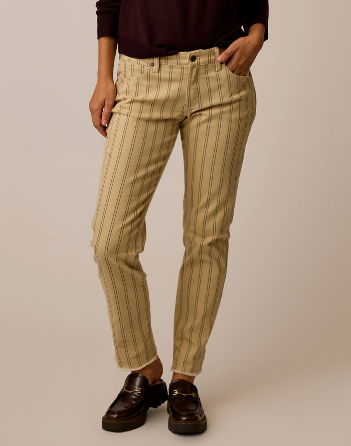 Carson Jean: Rose Taupe Stripe