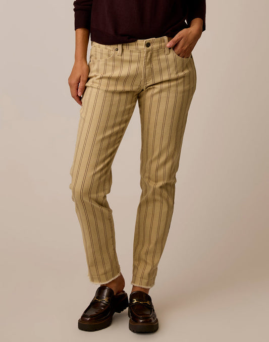 Carson Jean: Rose Taupe Stripe