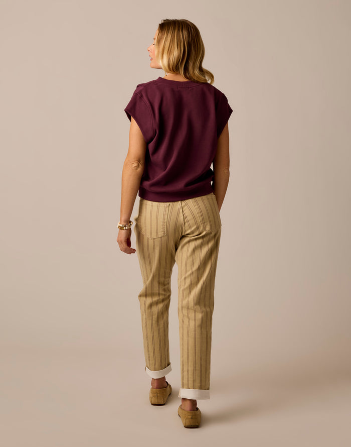 Carson Jean: Rose Taupe Stripe