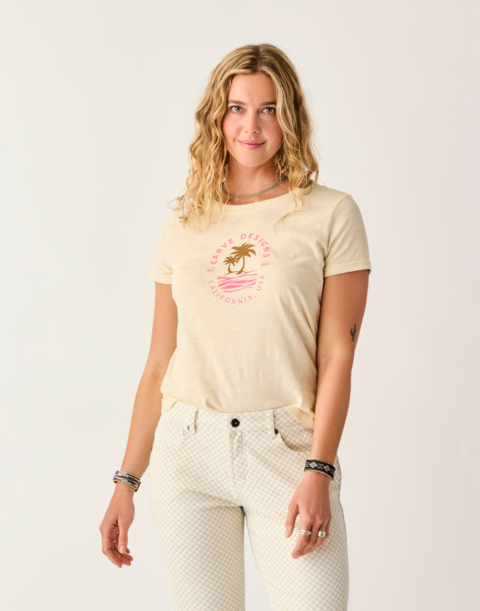 Cassidy Graphic Tee: Dogwood Palm - FINAL SALE