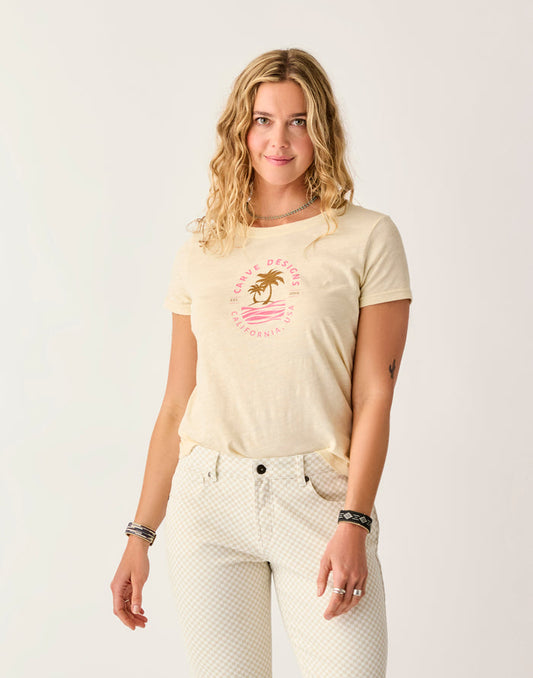 Cassidy Graphic Tee: Dogwood Palm - FINAL SALE