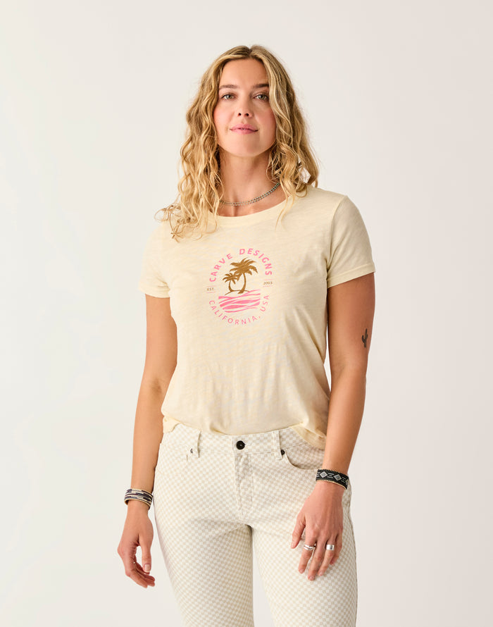 Cassidy Graphic Tee: Dogwood Palm - FINAL SALE