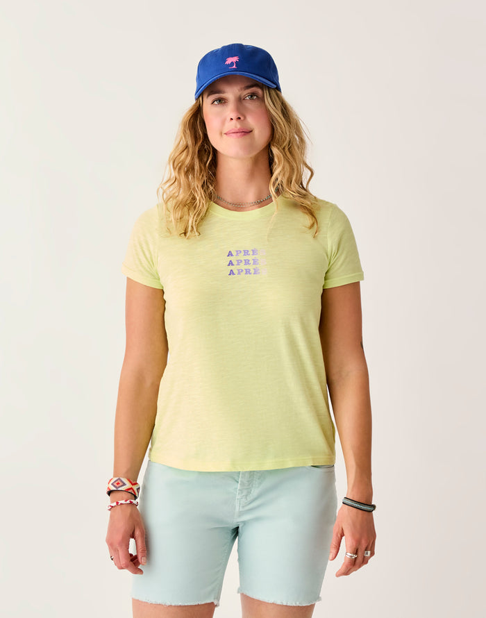Cassidy Graphic Tee: Limeade Apres - FINAL SALE