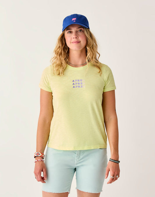 Cassidy Graphic Tee: Limeade Apres - FINAL SALE