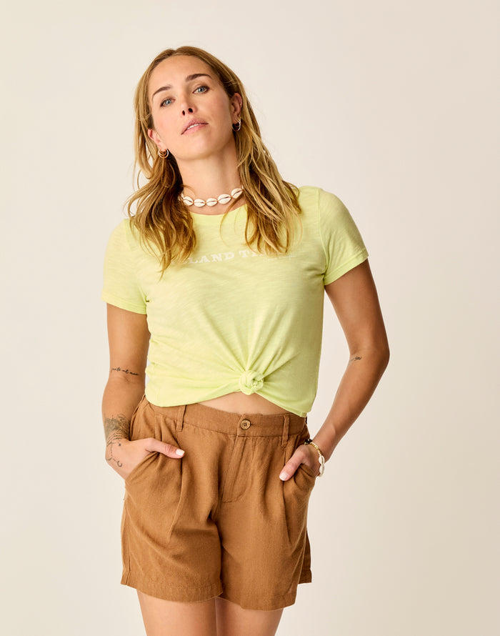 Cassidy Graphic Tee: Limeade Island