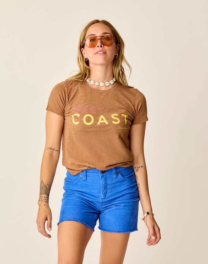 Cassidy Graphic Tee: Rum West - FINAL SALE