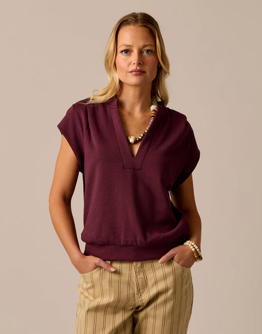 Cate Pullover: Sangria