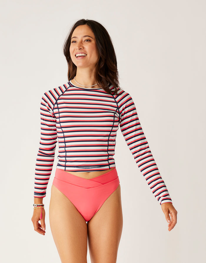 Charlie Sunshirt: Zinnia Stripe - FINAL SALE