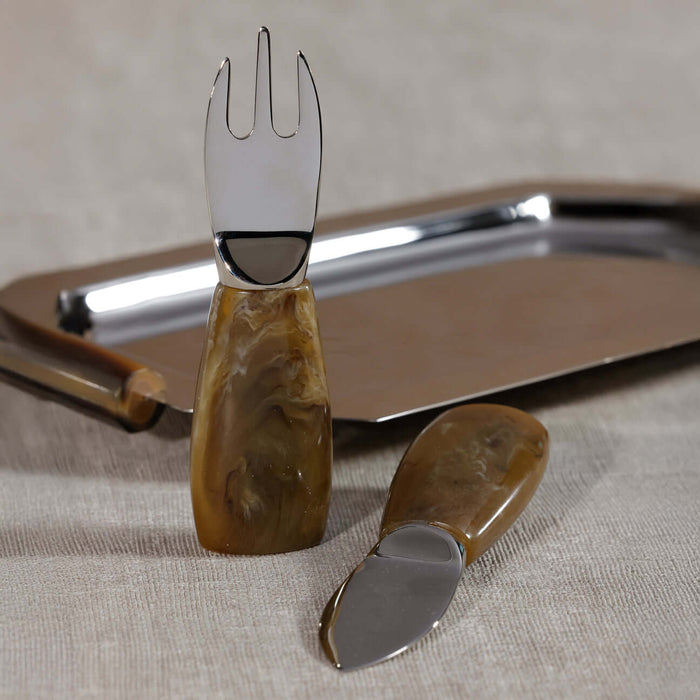Cheese Set with Resin Handles - Boxed