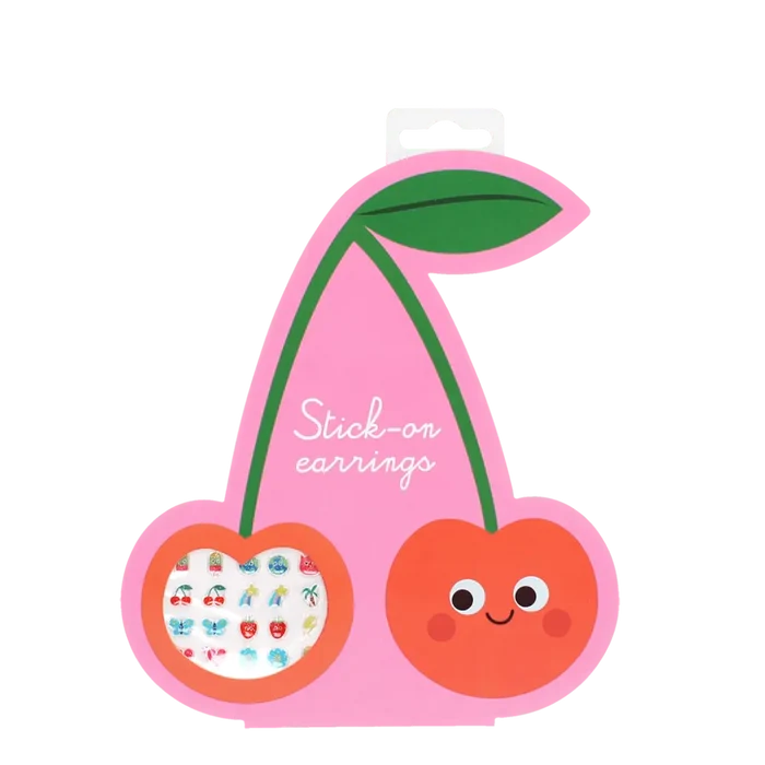 Cherry Stick On Earrings