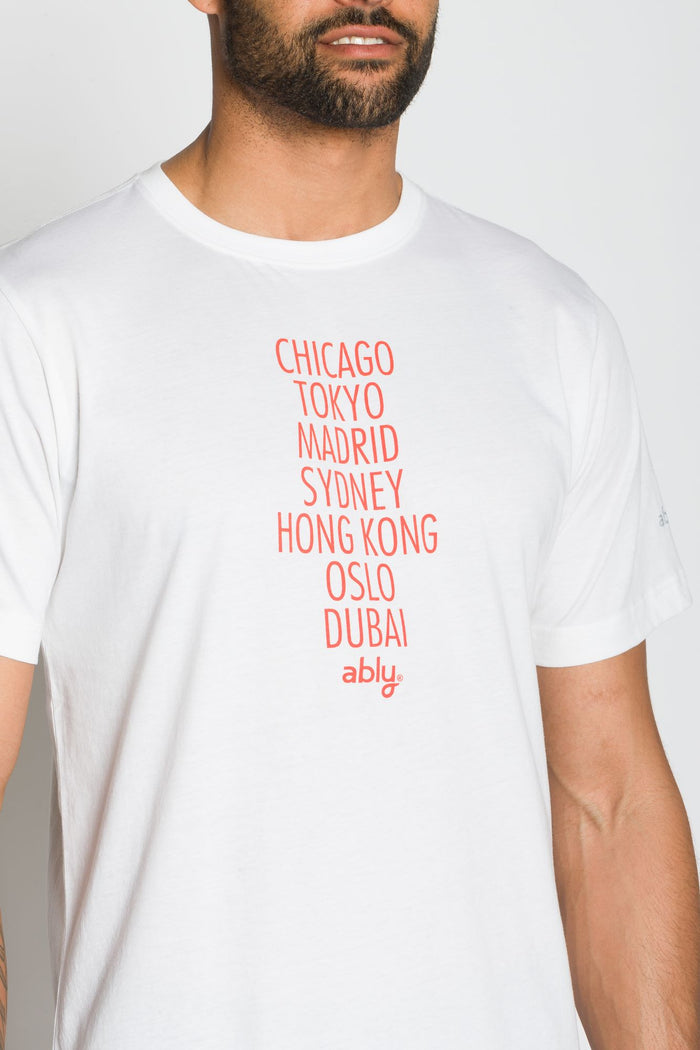 Cities | Men's Crew Neck Printed T-Shirt
