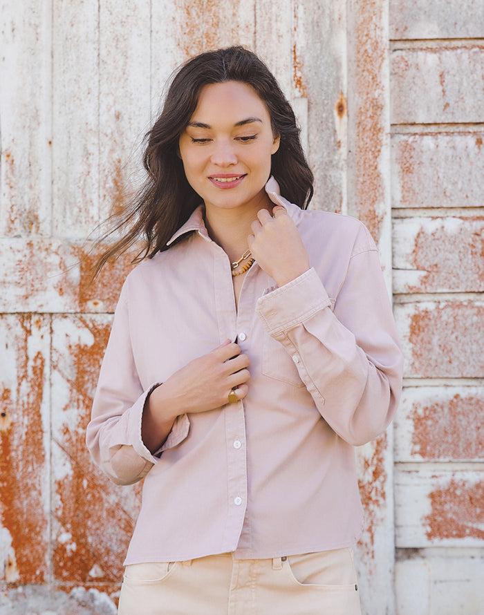 Claire Twill Shirt: Washed Adobe