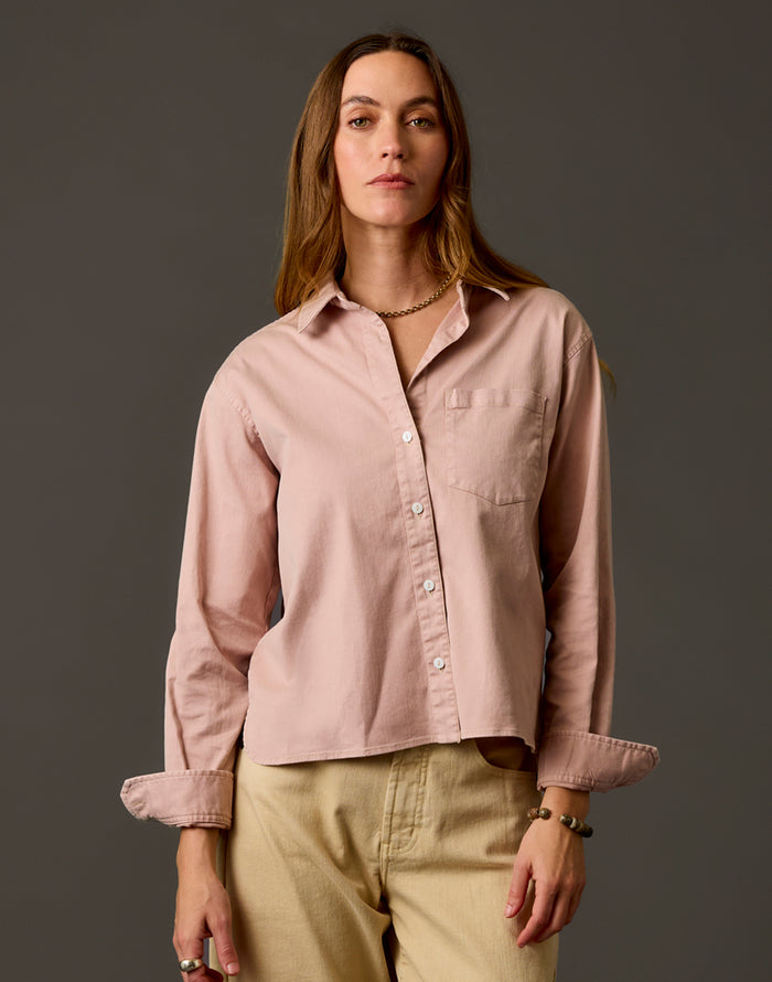 Claire Twill Shirt: Washed Adobe