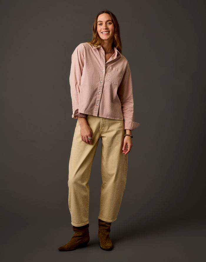 Claire Twill Shirt: Washed Adobe