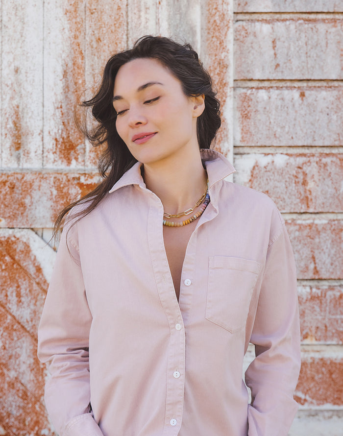 Claire Twill Shirt: Washed Adobe