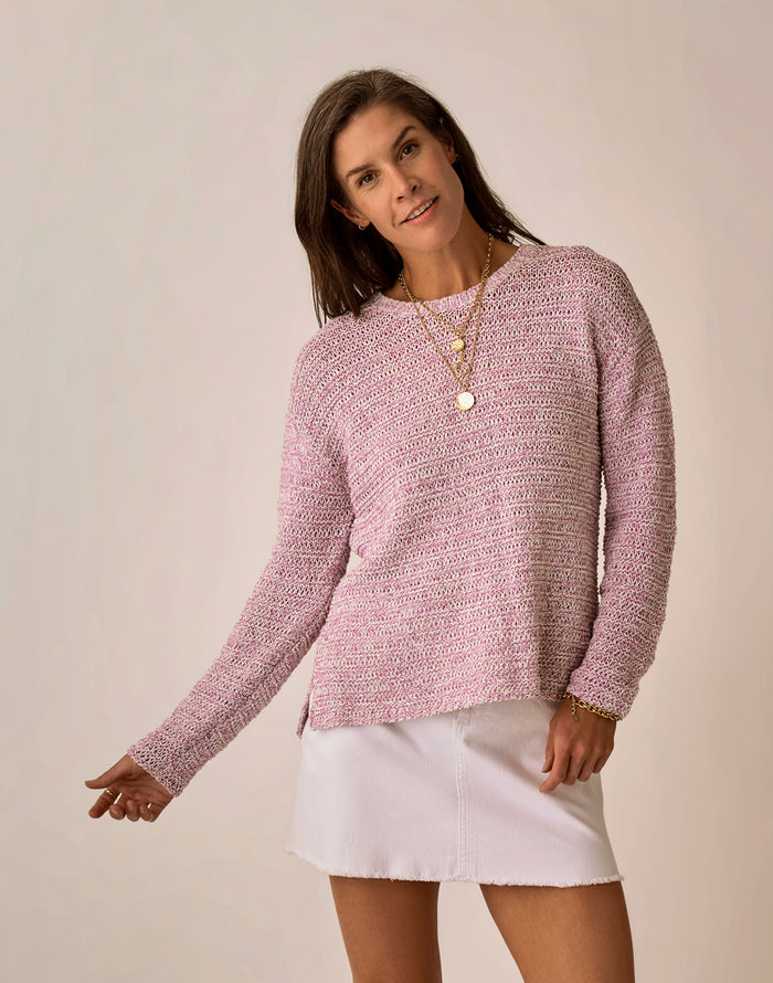 Clarissa Marled Sweater: Light Violet