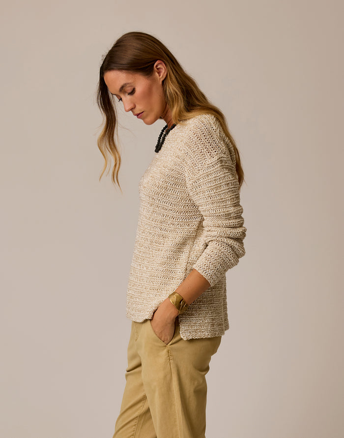 Clarissa Marled Sweater: Sand