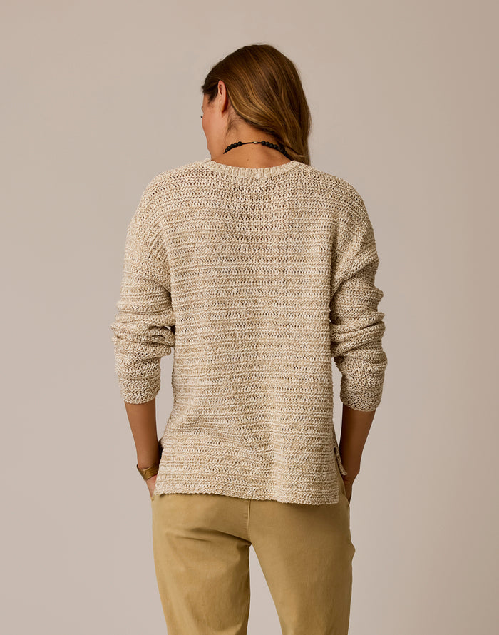 Clarissa Marled Sweater: Sand