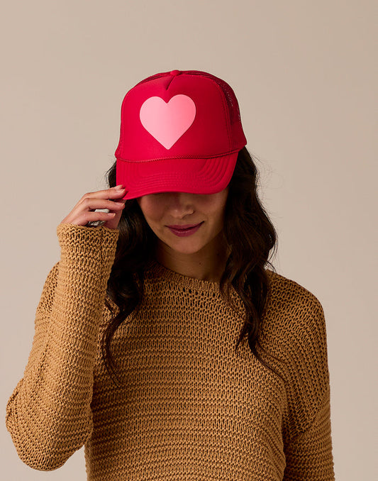 Classic Heart Trucker: Red