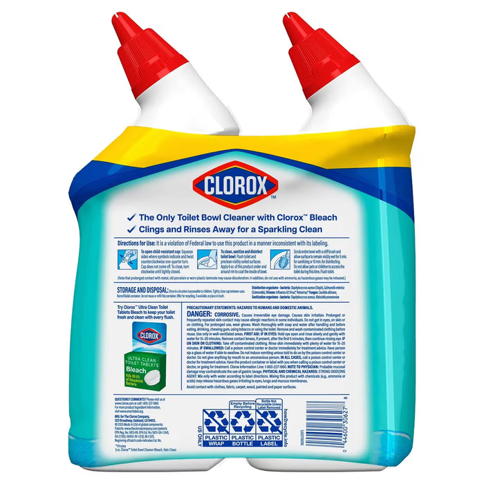 Clorox Clinging Bleach Gel Ocean Mist 24 oz - 2 Ct - 6 Pack