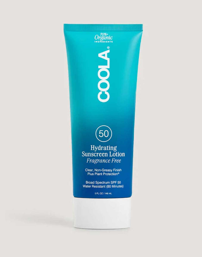 COOLA Hydrating Sunscreen Lotion Fragrance Free SPF 50: White