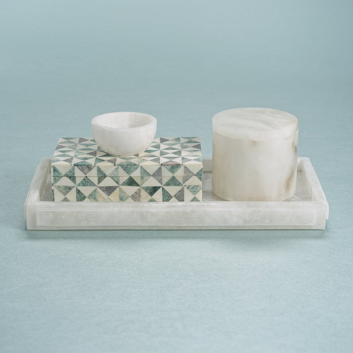 Côte d'Azur Alabaster Vanity Tray - Trays by Carlyle Avenue