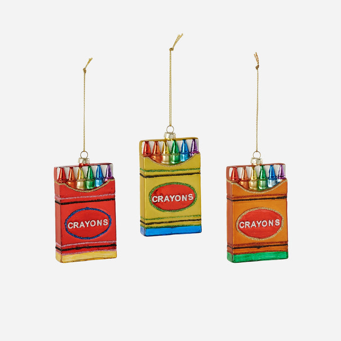 Crayon Ornament - Set of 6 Assorted
