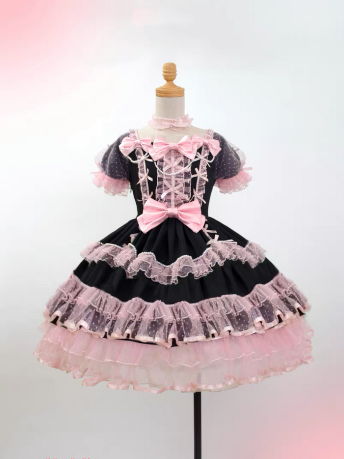 Black Pink Dress withou Heart / S
