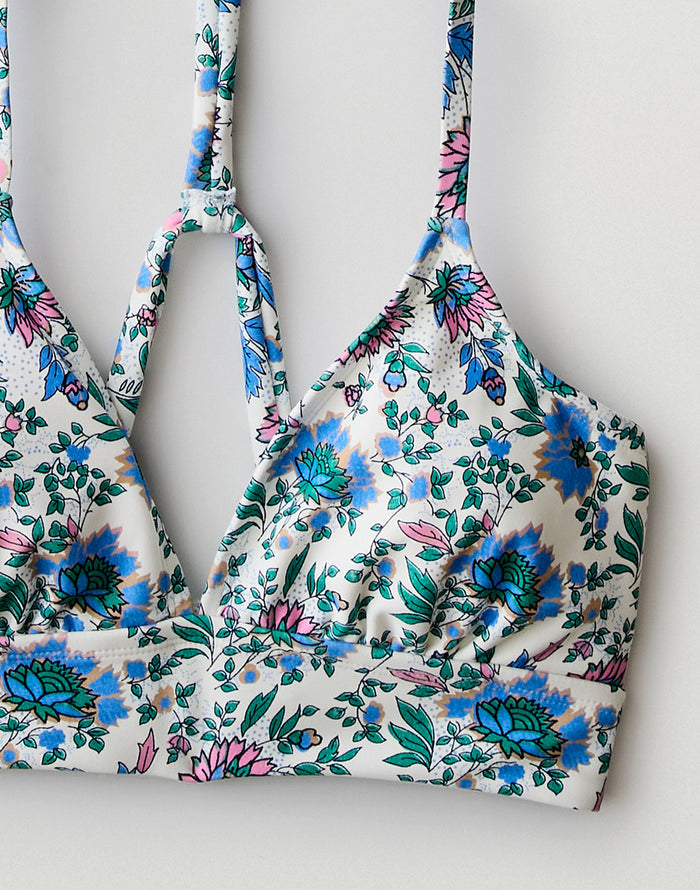 Dahlia Compression Top: Cloud Multifloral