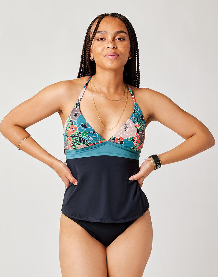 Dahlia Tankini: Jardin w. Black - FINAL SALE