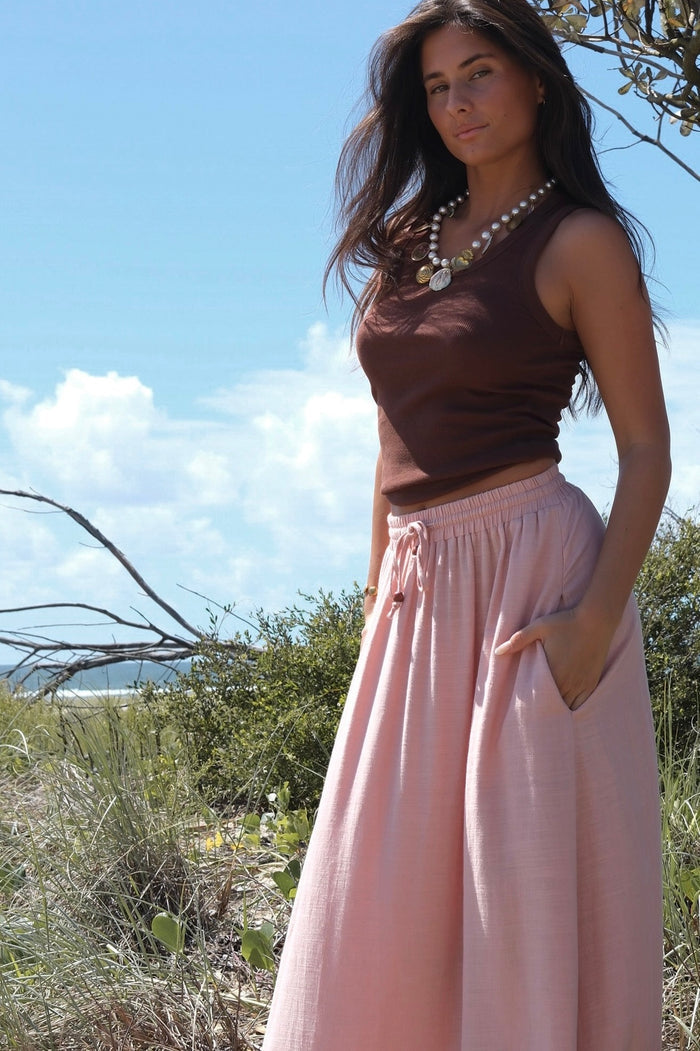 Daisy May Linen Maxi Skirt