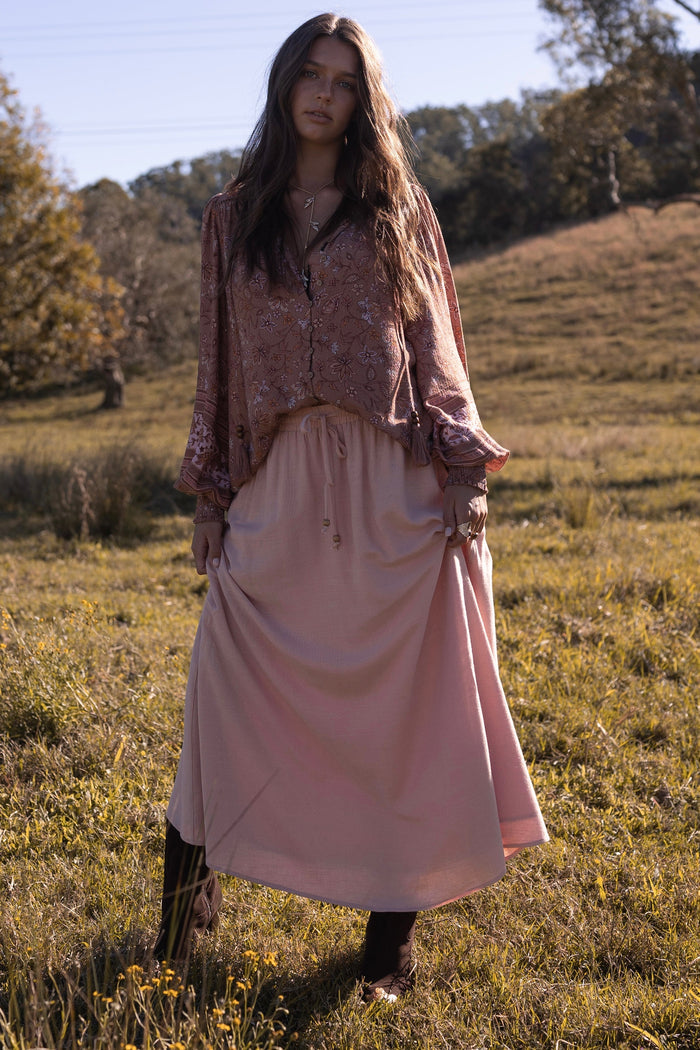 Daisy May Linen Maxi Skirt