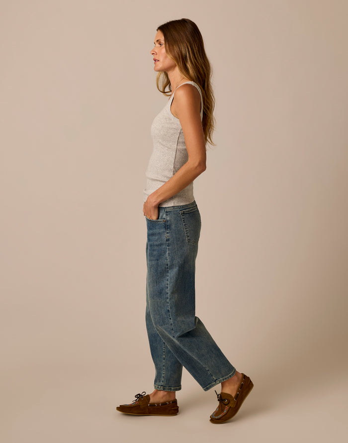 Dana Barrel Pant: Blue Ridge