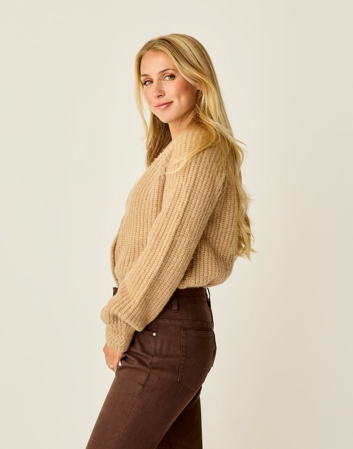 Daphne Wool Cardigan: Camel