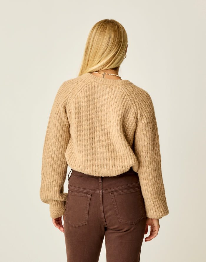 Daphne Wool Cardigan: Camel