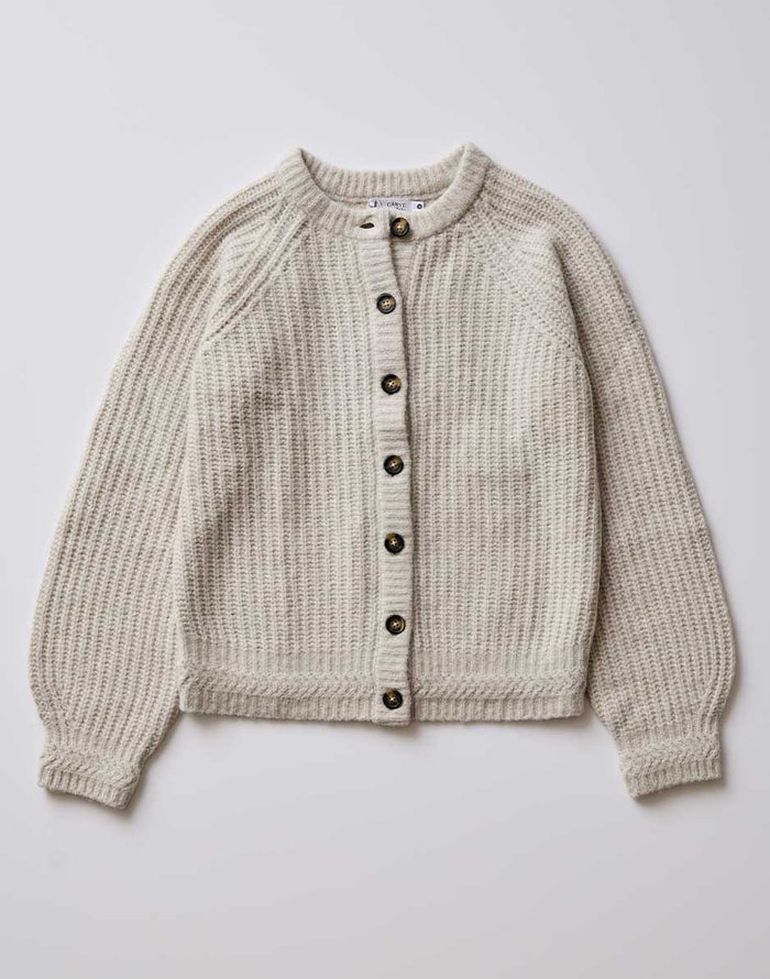 Daphne Wool Cardigan: Morning Mist