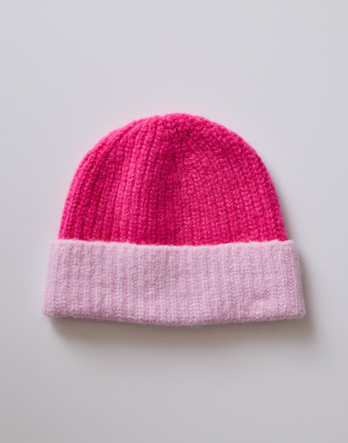 Darcy Wool Beanie: Hot Pink