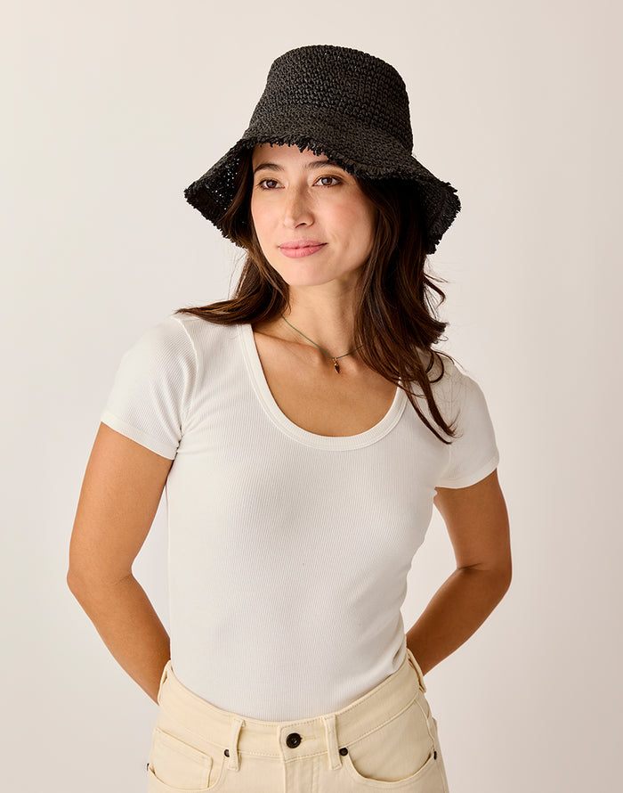 Dawn Packable Hat: Black