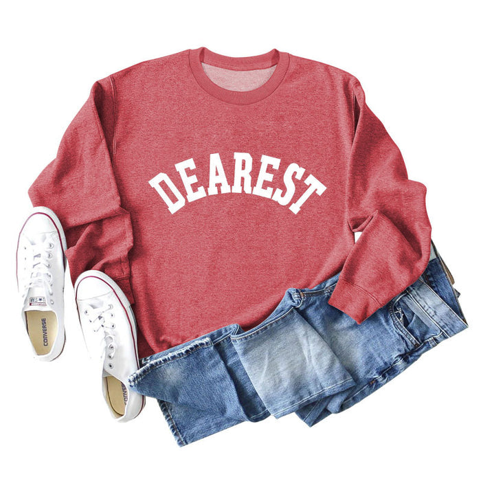 Red sweater (white font) / S